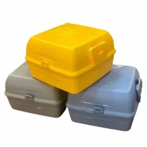 Kerio 3 Compartment Lunch Box + Fork and Spoon1