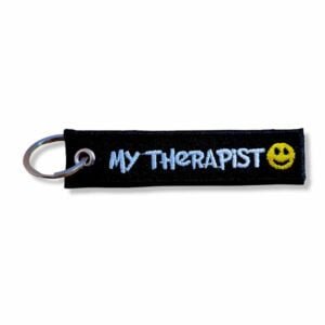 My Therapist Embroidery Cloth Keychain