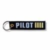 Pilot embroidery cloth keychain