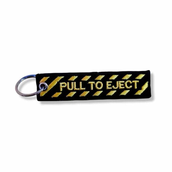 Pull To Eject Embroidery Cloth Keychain