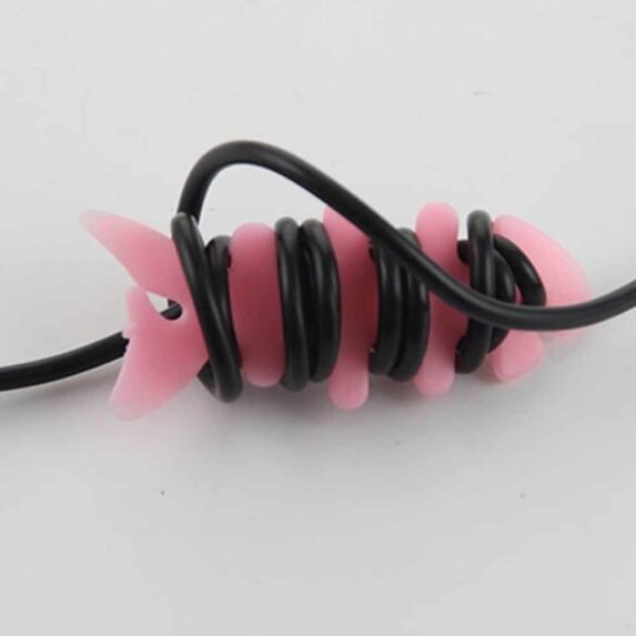 Fish bone shape cable winder cord headphone data cable cable organizer - Random Color