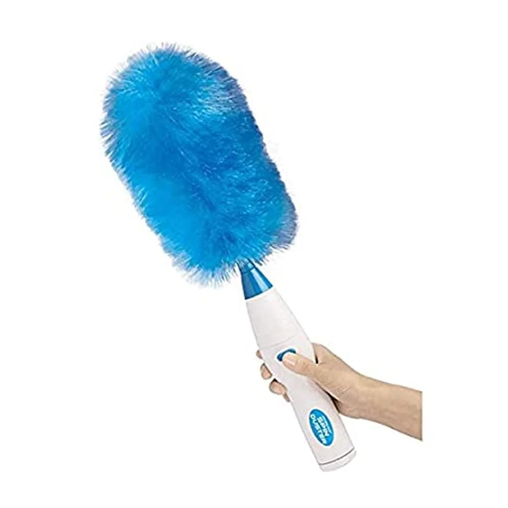 Hurricane Spin Duster Feather Electric Cleaner Rotate 360 Degrees 7 Hurricane 360 Electric Feather Spin Duster Feather Duster Adjustable Electric Dirt Dust Brush Removing Dust in One Spin Cleaning Accessories Home Office, Battery Type