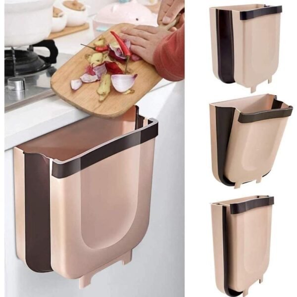 Kitchen Garbage can fold-able Trash can Made of Sturdy Washable Plastic,Non-Toxic and eco-Friendly.Waste Basket for Kitchen Bathroom Bedroom, Automobile, RV or Commercial Trucks