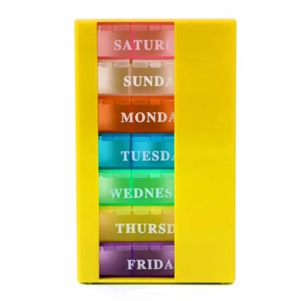 Pill Organizer 3 Times a Day, Large Weekly Pill Box Morning Noon Evening, 7 Day Pill Case, Medcine Case