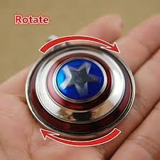 Captain America Rotating Fidget Shield Metal Keychain