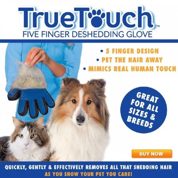 Comfortable Pet Grooming Glove Gentle Deshedding Brush Gloves Massage Tool for Dog Cat