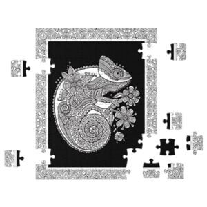 Chameleon – Coloring Puzzle - 60 pieces