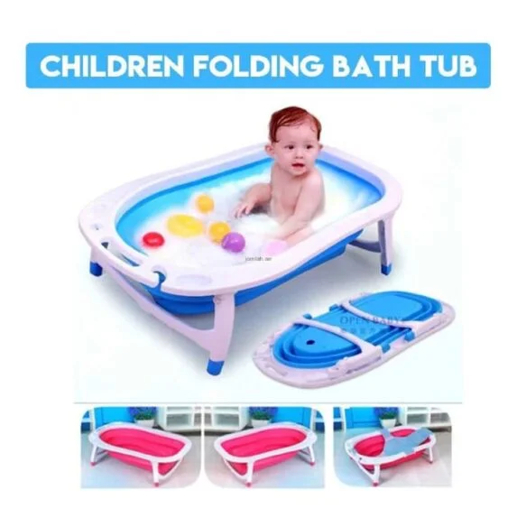 Children folding bathtub