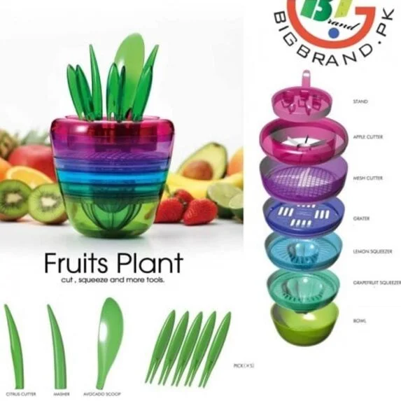 Fruits Plant - Multi Kitchen Tool Set With Interior Cut, Squeeze & More Tool