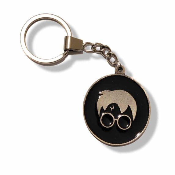 Harry Potter Silhouette Metal Keychain Black BG