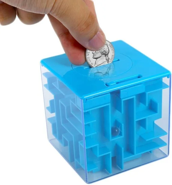 Money Maze Puzzle Box Coin Bank - A Fun Toy Gift for Kids and Adults
