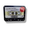 Retro Cassette Tape Tin Box Playing Card Storage Gift Box – Chocolate, Small Hair Accessories Metal Box with Lid