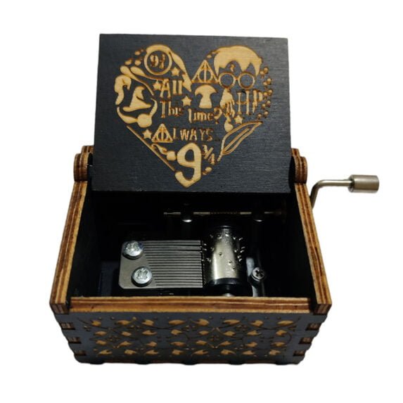 Special Edition Harry Potter Dark Always Heart Engraved wooden music box